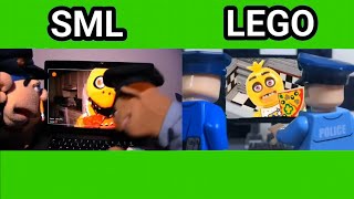 SML Movie vs SML Lego Five Nights At Freddys Side By Side [upl. by Alleirbag]