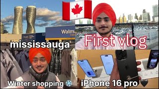 My first vlog♥️  Mississauga Winter Shopping’s Ontario [upl. by Pokorny]