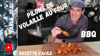 Pilons de poulet  comme au barbecue  A table Juju [upl. by Almund]