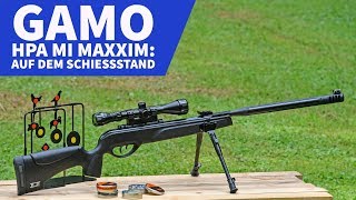 GAMO HPA MI MAXXIM Das KipplaufLuftgewehr auf dem Schießstand [upl. by Anchie638]