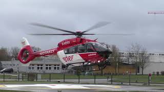 umgerüstete H145 D2 Landeanflug Christoph Berlin am Universitätsklinikum Greifswald [upl. by Drol116]