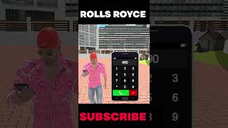 Rolls Royce car cheat code 🤩🤡 Indian theft auto game viral shorts [upl. by Aitital]