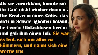 Die Inhaberin eines Cafés in Schwierigkeiten nahm einen Obdachlosen auf und gab ihm einen Job [upl. by Prussian]