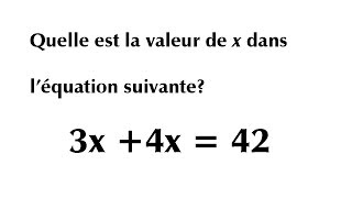 Résoudre une équation du premier degré à une inconnue  Mathématiques secondaire 2  2 [upl. by Dnalkrik]