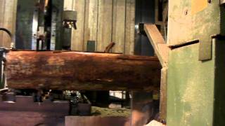 TRURO SAWMILLS STENNER BANDMILL INFEED LOGDECK [upl. by Greene]