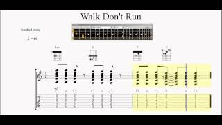 Chord Practice  Barre Chords  Walk Dont run  Slow to Fast [upl. by Lala]