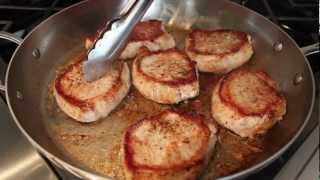 Apple Cider Glazed Pork Chops  Boneless Pork Chops with Apple Cider Reduction Sauce [upl. by Enaoj]