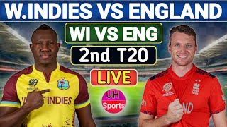 WI Vs ENG Live  2nd T20 Match Score  West Indies vs England Live  ENG Vs WI Live Commentary ENG N [upl. by Dadirac]