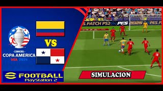 Colombia vs Panama COPA AMERICA 2024 4tos Final  PES 2024 PS2  GAMEPLAY [upl. by Arodaeht648]