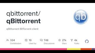 GitHub  qbittorrentqBittorrent qBittorrent BitTorrent client [upl. by Key366]