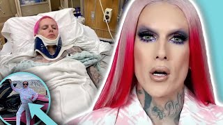 Jeffree Star Left Hospitalized After HORROR Car Accident  Hollywire [upl. by Fischer]