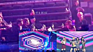 BTS REACTION TO BLACKPINKWISTLEPWFGCA 2017 NEW ANGLE [upl. by Ahseenat]