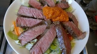 Entrecote steak with romesco sauce [upl. by Alain]