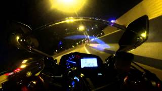 Kawasaki Ninja ZX6R 636 2013 Night Speeding with M4 GP Slip on Exhaust [upl. by Karita104]