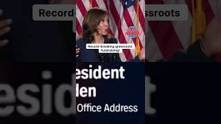 Record breaking grassroots fundraising kamalaharris news [upl. by Naesyar]