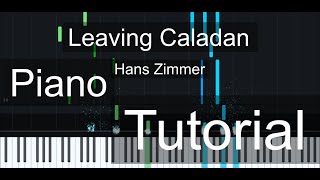 Hans Zimmer  Leaving Caladan Dune OST  Piano Tutorial [upl. by Ahtibbat888]