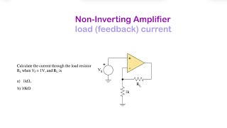 Noninverting amplifier gain and feedback current [upl. by Accemahs217]