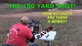 100 YARD RAVEN CROSSBOW SHOT DEADLY ACCURATE [upl. by Anya]