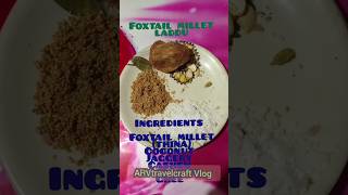 Foxtail millet laddu food healthysnacks [upl. by Galvin]