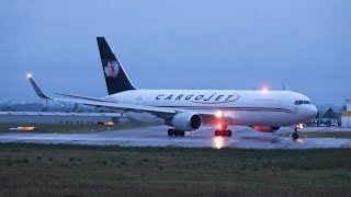 CARGOJET Airways Boeing 76739HERBCF Landing and Take Off LeipzigHalle Airport [upl. by Lemcke]