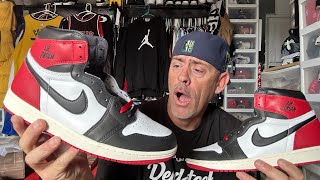 🔥🔥🔥Air Jordan 1 Black Toe Reimagined EARLY AUTHENTIC REVIEW FROM GOAT🔥🔥🔥🔥 [upl. by Damon]