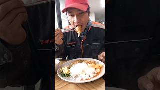 Korean eating mukbang chicken shorts [upl. by Aihseket]