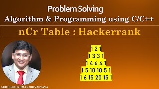 nCr Table  Hackerrank Problem and Solution  Program in CC [upl. by Esirahs]