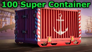 Opening 100 Super Containers  World of Warships 9° Anniversary Event  2024 [upl. by Kostival]