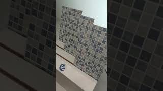 Piastrelle bagno effetto mosaico rilievi 3D 25 x 40 cm smalto ceramuco antimacchia [upl. by Noskcaj973]