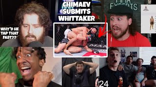 MMA YouTubers SHOCKED reaction to Khamzat Chimaev Round 1 sub Vs Robert Whittaker [upl. by Noy673]