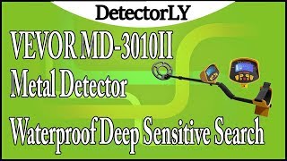 VEVOR MD3010II Metal Detector Waterproof Deep Sensitive Search Review [upl. by Nicram]