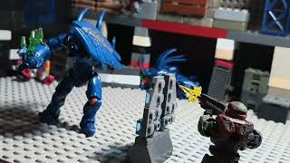 Halo mega construx stop motion Test hunter fight [upl. by Nedyarb45]