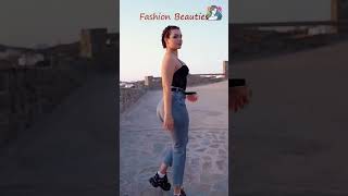 High waist tight jeans  simple and elegant  street style outfit fashion style outfit [upl. by Osmen]