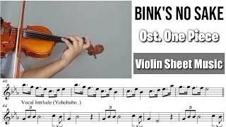 Binks No Sake  Ost One Piece  Violin Sheet Music [upl. by Alexio]