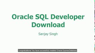 SQL Developer Download [upl. by Noj]