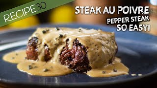 Dont tell anyone Steak au poivre the worlds simplest pepper steak [upl. by Marena]