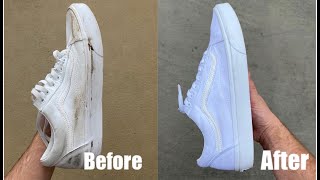 HOW TO CLEAN YOUR WHITE VANS AT HOME FOR FREE [upl. by Amitaf]