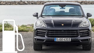 Porsche Cayenne EHybrid 2019  fuel consumption economy city highway autobahn  1001cars [upl. by Erialcyram]