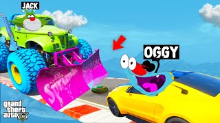 OGGY AND JACK FACING FUNNY FACE TO FACE CHALLENGE GTA 5 Funny MomentsPART2 [upl. by Till688]