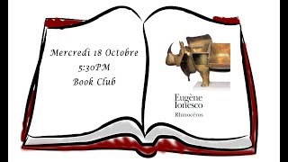 Book club 1018  Rhinocéros by Ionesco [upl. by Yseult]