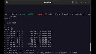 PDP11 emulator running under Linux emulating UNIX5 [upl. by Aninotna763]