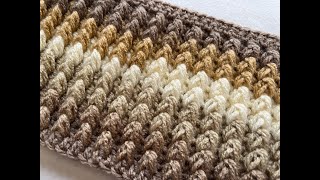 CROCHET TUTORIAL This Crochet Stitch is Wonderful for Blanket Hat Vest or Cardigan [upl. by Nanine]