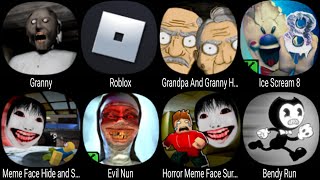 Granny Roblox Barrys Prison Run Grandpa And Granny Home Escape Ice Scream 8 Evil Nun Bendy Run [upl. by Anilocin]