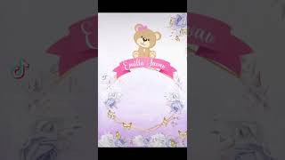 Invitación digital para baby shower baby shower de osita color lila🤗🌹🌹 [upl. by Yrogreg200]