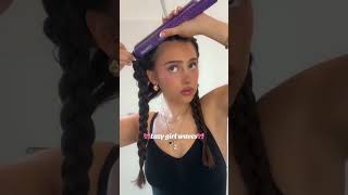 Perfect Wavy hairs Best way to wave your hairs 😍 hairstyle hollywoodhair hair hairtutorial [upl. by Weissmann]