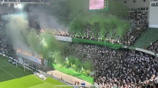 HAMMARBY  Aik 21 2024 MÄKTIGT HALVTIDS PYRO [upl. by Amsirac]