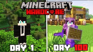 Minecraft 100 days survival challenge in heartcore [upl. by Atiuqrehs]