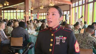 Servicewoman in San Antonio were honored with luncheon at SeaWorld [upl. by Ainnat]