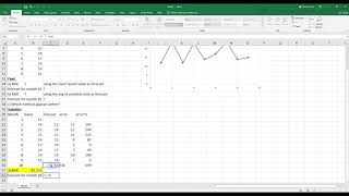 Calculate MSE on Excel to diagnose forecast accuracy [upl. by Dominick]