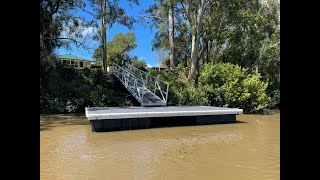 MDS Marine Dock Systems floating dock installation pontoon construction [upl. by Kcirredal236]